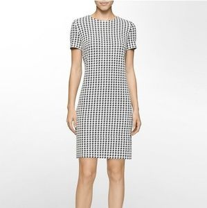 CALVIN KLEIN HOUNDSTOOTH DRESS